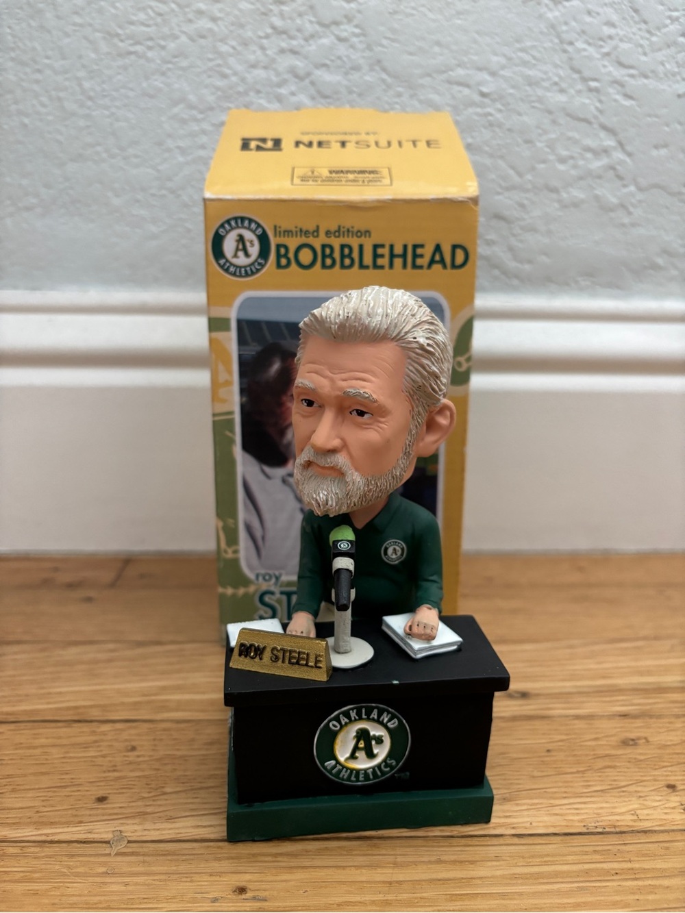 Oakland Athletics A’s Roy Steele Announcer Bobblehead 2010 SGA